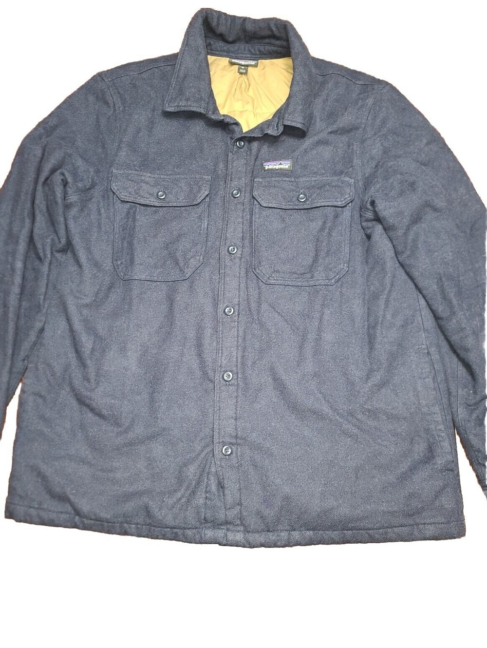 Vintage PATAGONIA Warm Jacket Blue Buttons Up Jacket Men’s Size XL